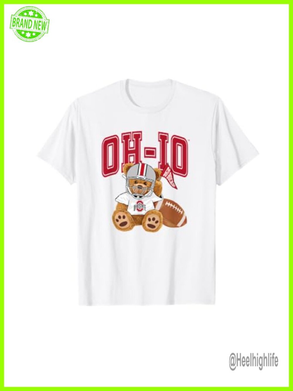Officially Licensed Ohio State Buckeyes Football Teddy Bear T-Shirt